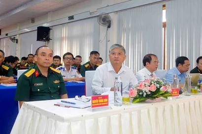 Các đại biểu dự khai mạc lớp tập huấn. Ảnh Phan Định. 