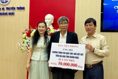 Báo Tiền Phong chung tay xóa nhà tạm, nhà dột nát tại Quảng Ngãi