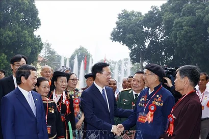 Chủ tịch nước Võ Văn Thưởng gặp mặt người có uy tín trong đồng bào dân tộc thiểu số 