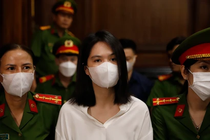 Ngọc Trinh tại phiên tòa.