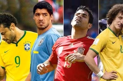 Fred, Suarez, Costa và Luiz, những ngôi sao xịt của World Cup