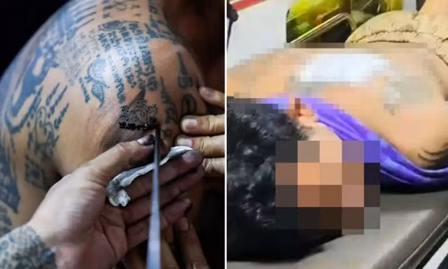Xăm “bùa chú” rồi thử độ linh nghiệm, một người Thái Lan gặp hậu quả khó tin