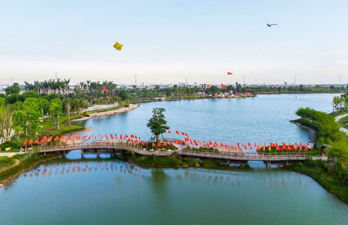 Eco Retreat dành diện tích lớn cho cảnh quan, mặt nước. Ảnh: Phương Nguyên.