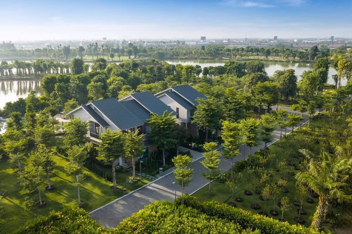 Không gian sống xanh mướt tại Eco Retreat sau hơn một năm khởi công. Ảnh: Phương Nguyên.