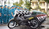 Bàn giao 204 xe mô tô cho Ban chỉ huy Quân sự cấp xã ở An Giang