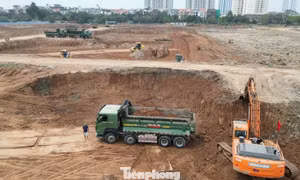 Tận thấy công trình hồ chống ngập rộng 12 ha ở Hà Nội