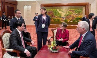 Chủ tịch nước gặp lãnh đạo các nước tại Lễ kỷ niệm chiến thắng phátxít