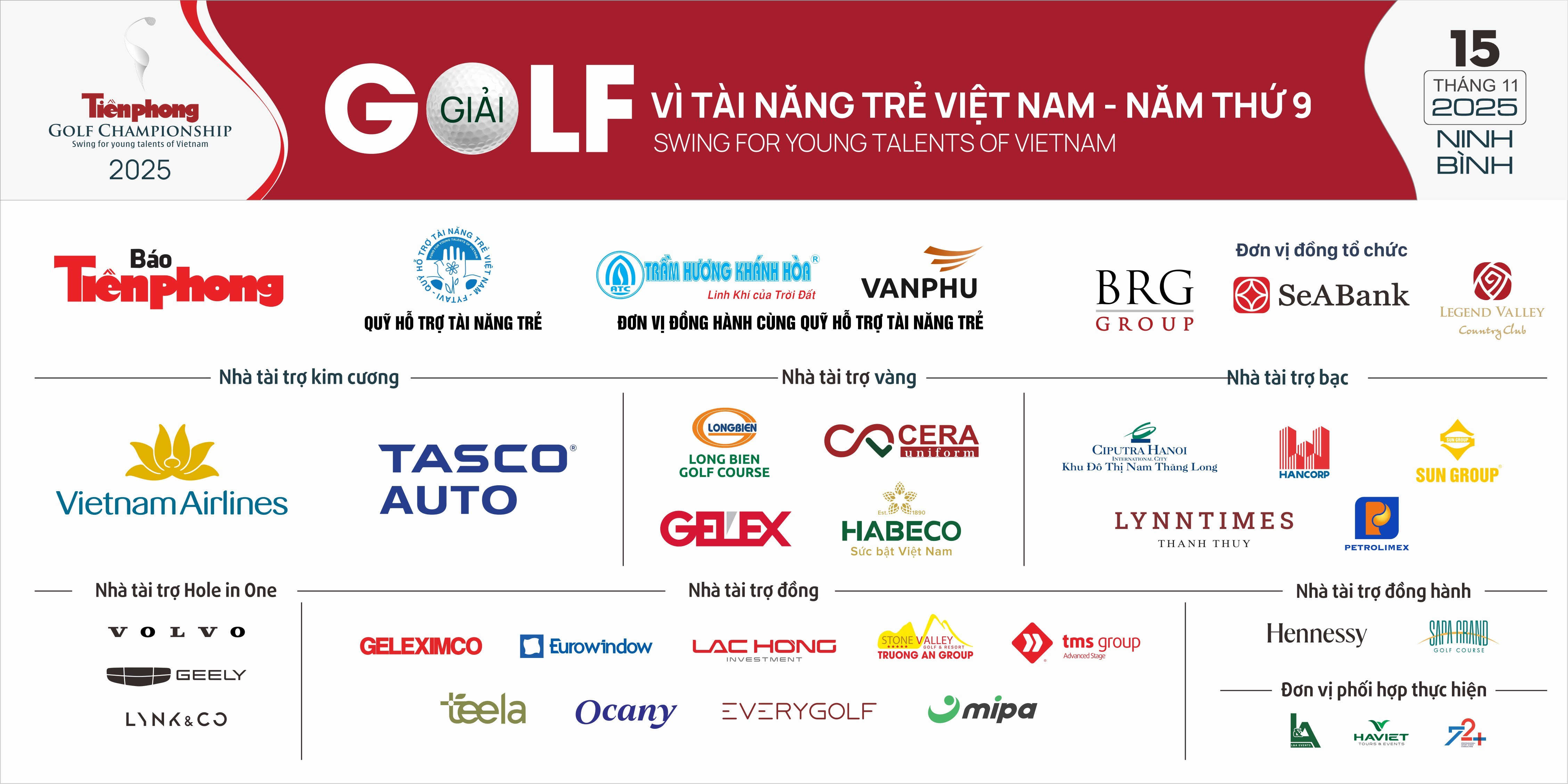 Cụm Logo NTT của Golf Tài năng trẻ 2025