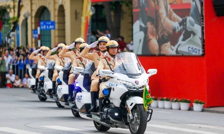 Hà Nội phân luồng giao thông phục vụ Lễ xuất quân và diễn tập công tác bảo vệ Đại hội XIV của Đảng