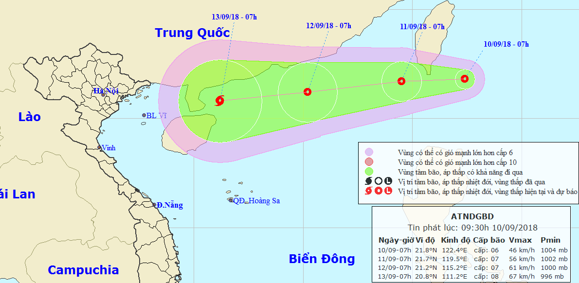 Áp thấp nhiệt đới di chuyển khá nhanh, vận tốc khoảng 10-15 km/h và khả năng mạnh lên thành bão.