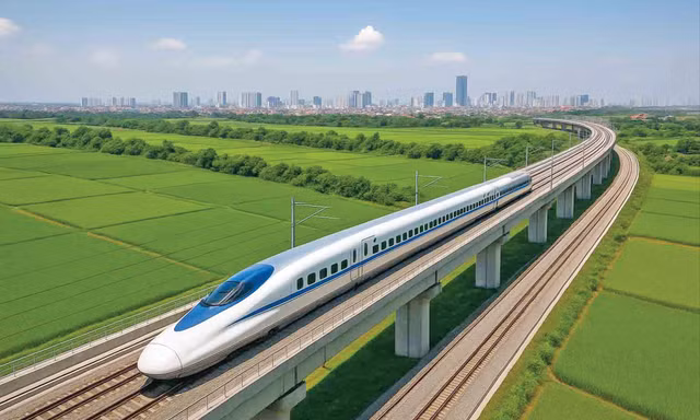 Nhiều doanh nghiệp tư nhân đề nghị được đầu tư làm đường sắt tốc độ cao Ảnh: AI