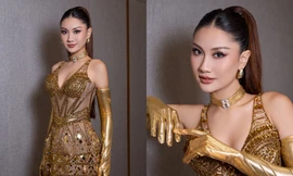 Hoa hậu Phương Linh mang trang phục Cá Chép Hóa Rồng đến với Miss Cosmo 2025