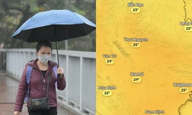 Không khí lạnh tăng cường gây mưa ở Hà Nội, nhiệt độ thay đổi thế nào?