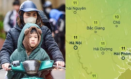 Đợt không khí lạnh mạnh sắp về khiến Hà Nội vừa mưa vừa rét