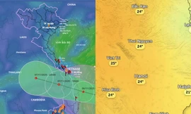 Dự báo Hà Nội sẽ có mưa do ảnh hưởng của hoàn lưu bão số 13 Kalmaegi