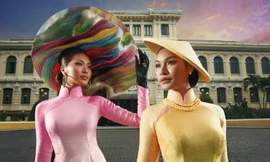 Top 2 Miss Cosmo 2024 mặc áo dài, quảng bá văn Việt trước thềm khép lại nhiệm kỳ