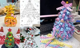 Gói trọn tình yêu nghề vào những cây thông handmade có 1-0-2 mùa Giáng sinh