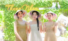 Hoa hậu Hà Trúc Linh cùng Á hậu Châu Anh, Vân Nhi trải nghiệm du lịch tại Ninh Bình