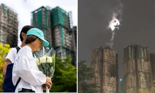 Luồng sáng lạ xuất hiện trên tòa chung cư cháy ở Hong Kong: Là hiện tượng gì?