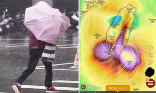 Hình ảnh bão Podul có hình dáng lạ gây chú ý: Tại sao bão như thể bị tách đôi?