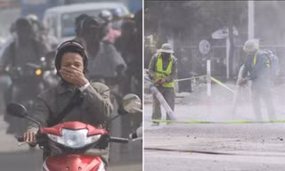 Bụi mịn ở Hà Nội gấp 20 lần khuyến nghị, ô nhiễm vẫn mức đỏ: Bao giờ mới đỡ?