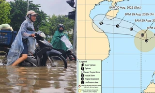 Áp thấp nhiệt đới ở Biển Đông có hoàn lưu rộng hơn 1000 km, có thể thành bão