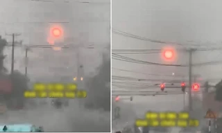 Mặt Trời đỏ rực xuất hiện giữa cơn mưa tầm tã ở TP.HCM là hiện tượng gì?