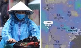 Hôm nào miền Bắc mưa, ở Hà Nội có mưa không và trời có chuyển nồm ẩm không?