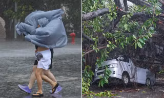 Bão số 3 Wipha gây gió giật trên cấp 17 tại Hong Kong, sức gió vượt 234 km/h