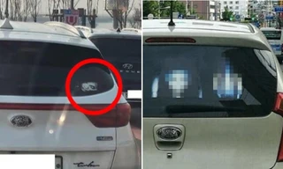 Vì sao tài xế Hàn Quốc dán hình ma lên kính sau xe ô tô? Gây nguy hiểm ra sao?