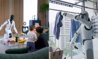 Robot hình người được huấn luyện bằng AI để làm việc nhà