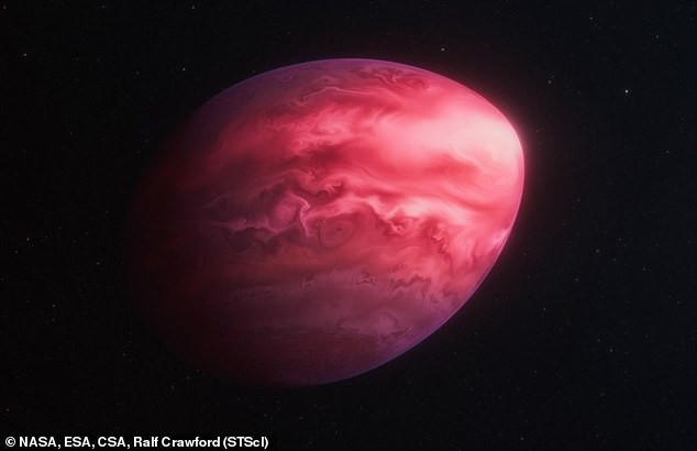 Hành tinh kỳ lạ giống hình quả chanh. Ảnh: NASA/ESA/CSA