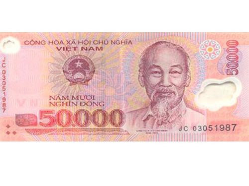 Tiền thật polymer 50.000 đồng Tiền thật polymer 50.000 đồng