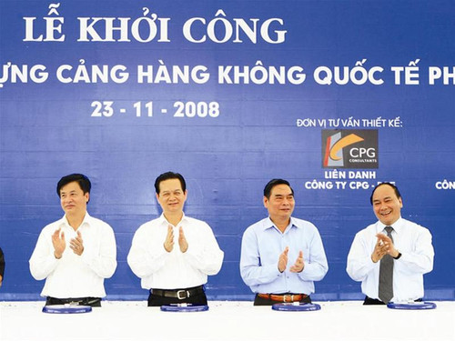 Thủ tướng Nguyễn Tấn Dũng dự lễ khởi công Cảng hàng không Phú Quốc Ảnh: Đức Tám