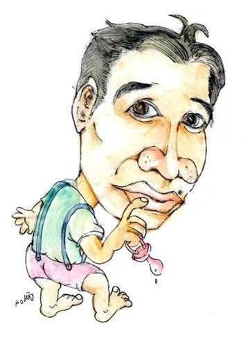 Minh Nhí qua nét vẽ của họa sĩ Dùi. Ảnh VietNamNet