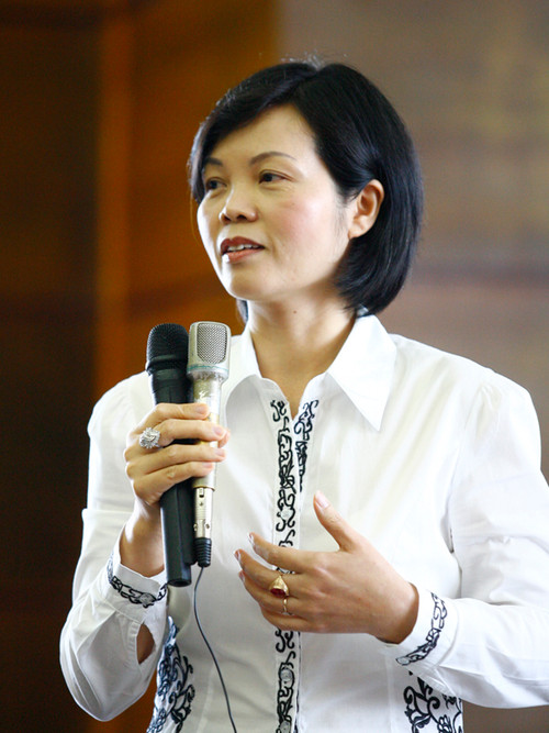 Bà Bùi Thị Hương - Giám đốc đối ngoại Vinamilk. Ảnh: Hồng Vĩnh