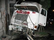 Chiếc đầu kéo sau khi gây tai nạn