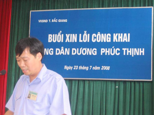 Phó Viện trưởng KSND tỉnh Bắc Giang xin lỗi ông Thịnh