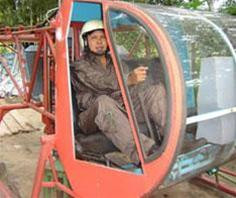 Thiết bị bay của hai nông dân Trần Quốc Hải và Lê Văn Danh. Ảnh: Lao Động.