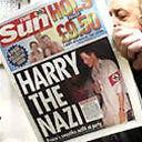 Ảnh chụp Hoàng tử Harry trên trang Nhất tờ The Sun