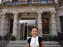 Thân Trọng Uyên Phương ở trường Berklee - Ảnh: U.P