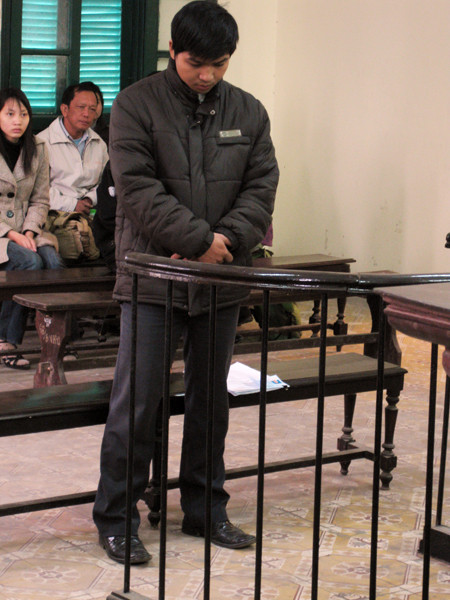 Vũ Đức Thọ tại tòa. Ảnh: Bảo Thắng.