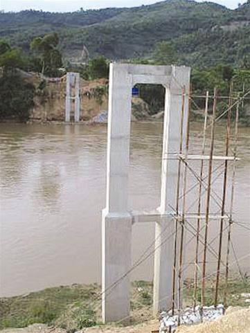 Cầu Chôm Lôm đang được đẩy nhanh tiến độ