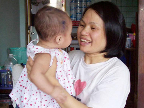 Hai mẹ con hành khách Nguyễn Hải Yến