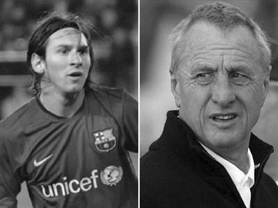 Messi và Johan Cruyff