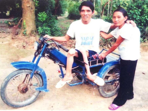 Chiếc xe máy do anh Tuyên tự tạo