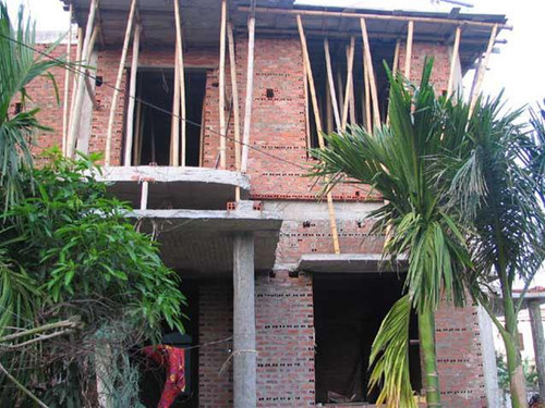 Ngôi biệt thự đang xây của chị Hằng