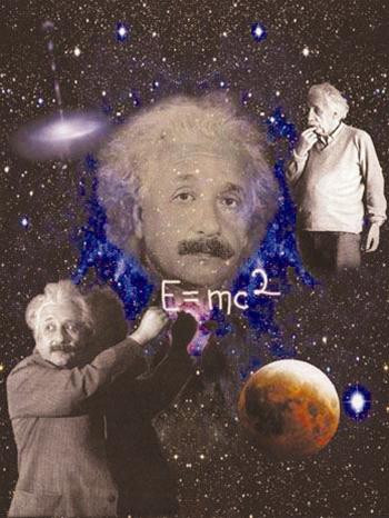 Albert Einstein với phát minh thiên tài của ông trong Thuyết tương đối mô tả quan hệ giữa năng lượng (E) với khối lượng (m) và tốc độ ánh sáng (c)
