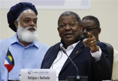 Thủ tướng quốc đảo Antigua và Barbuda tại cuộc họp của các nhà lãnh đạo vùng Caribbe hôm 8/12/2008. Thủ tướng quốc đảo Antigua và Barbuda tại cuộc họp của các nhà lãnh đạo vùng Caribbe hôm 8/12/2008.