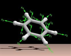 Mô hình cấu trúc phân tử benzen - C6H6